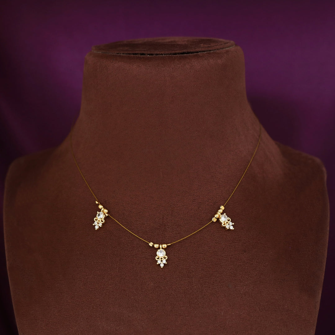 Anala Glossy Stone String Neckpiece