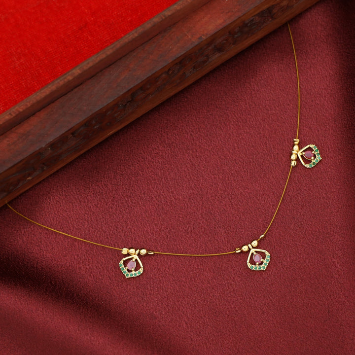Gitika Tri Drop String Neckpiece