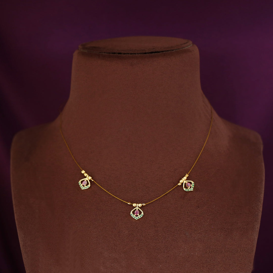 Gitika Tri Drop String Neckpiece