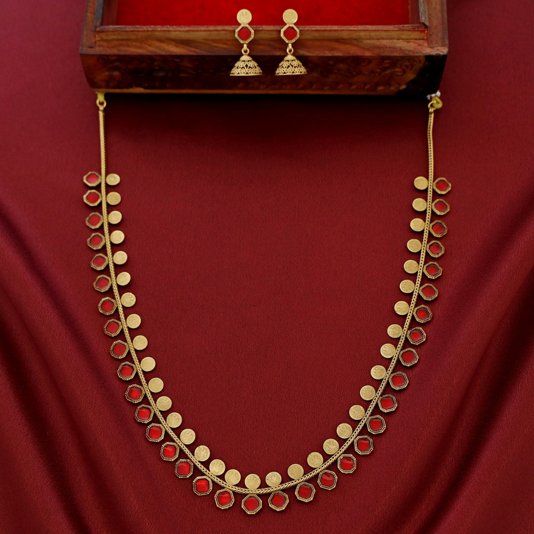 Matangi Enamel Kashi Neckpiece With Earring