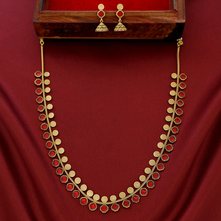 Matangi Enamel Kashi Neckpiece With Earring