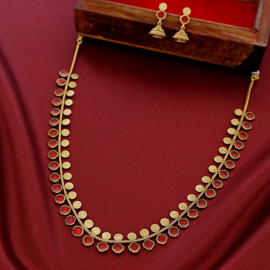 Matangi Enamel Kashi Neckpiece With Earring