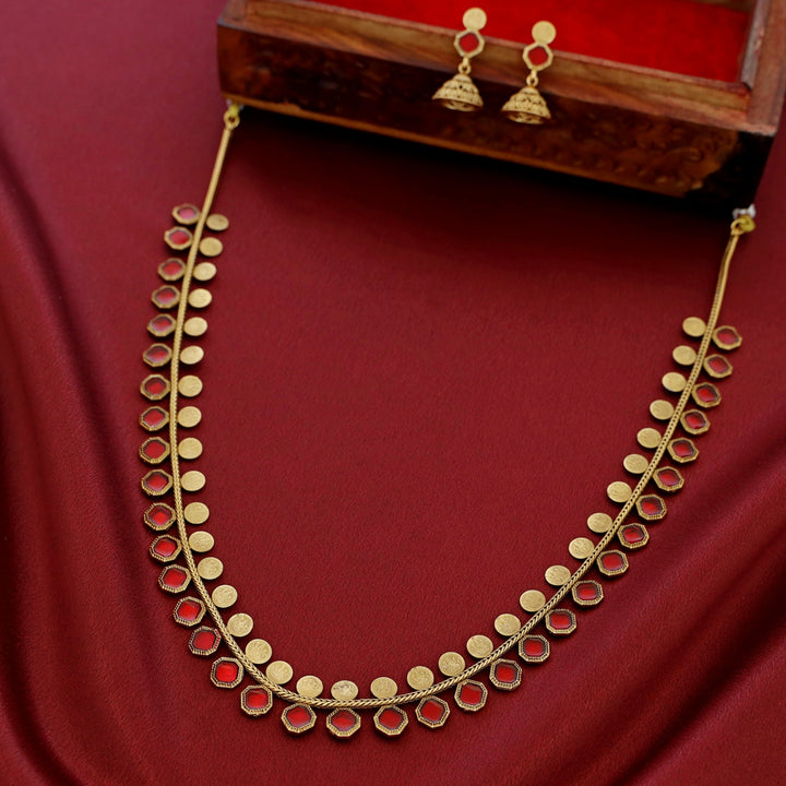 Matangi Enamel Kashi Neckpiece With Earring
