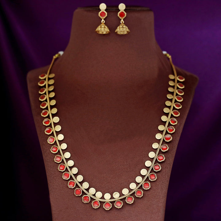 Matangi Enamel Kashi Neckpiece With Earring