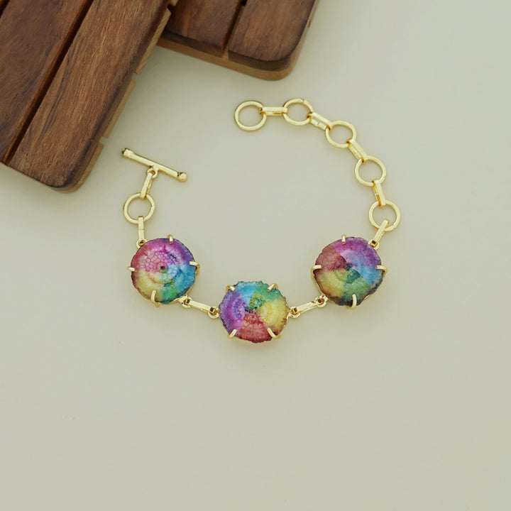 Reena Rainbow Agate Bracelet