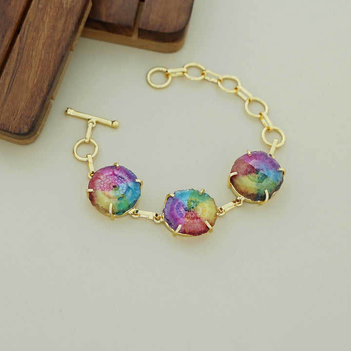 Reena Rainbow Agate Bracelet