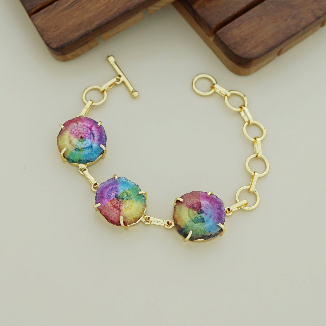 Reena Rainbow Agate Bracelet