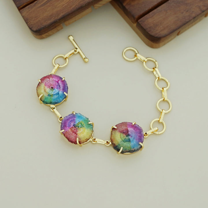 Reena Rainbow Agate Bracelet