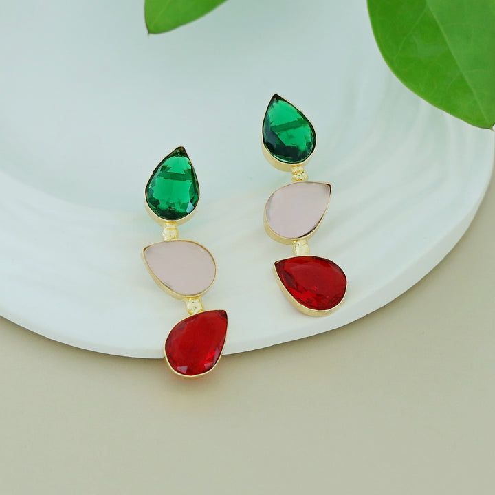 Zoya Tri Drop Glossy Earring