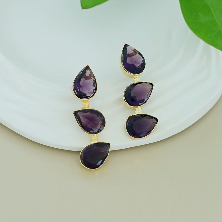 Zoya Tri Drop Glossy Earring