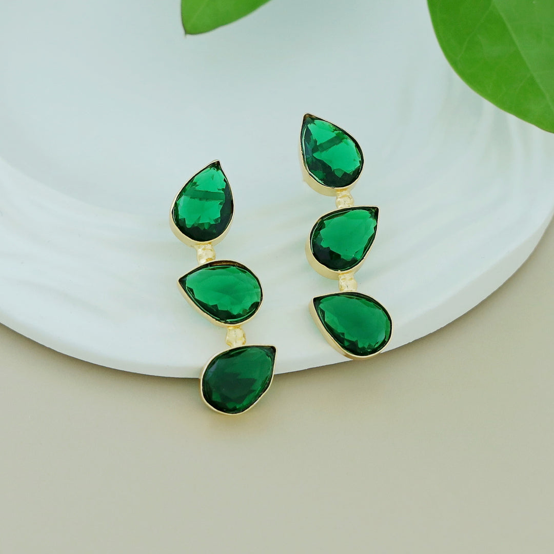 Zoya Tri Drop Glossy Earring