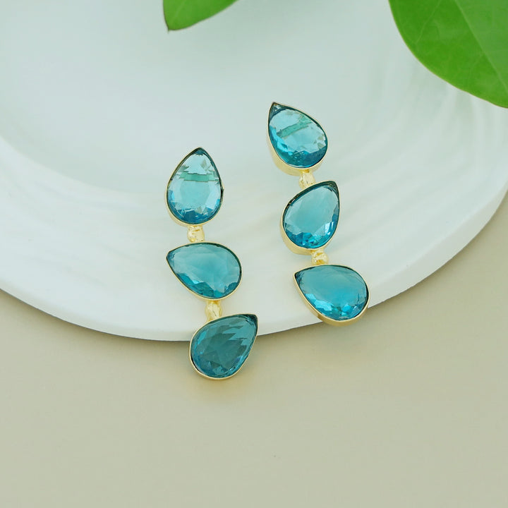 Zoya Tri Drop Glossy Earring