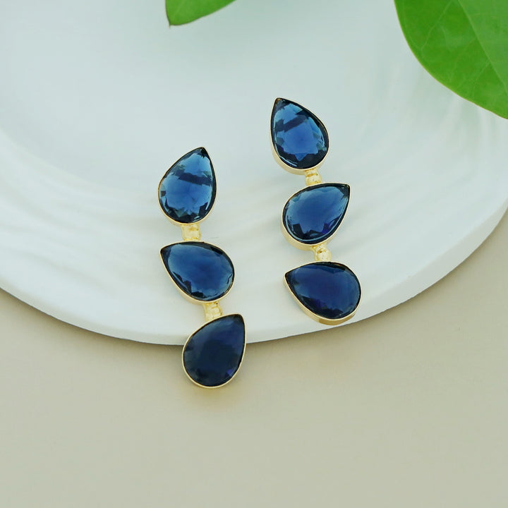 Zoya Tri Drop Glossy Earring