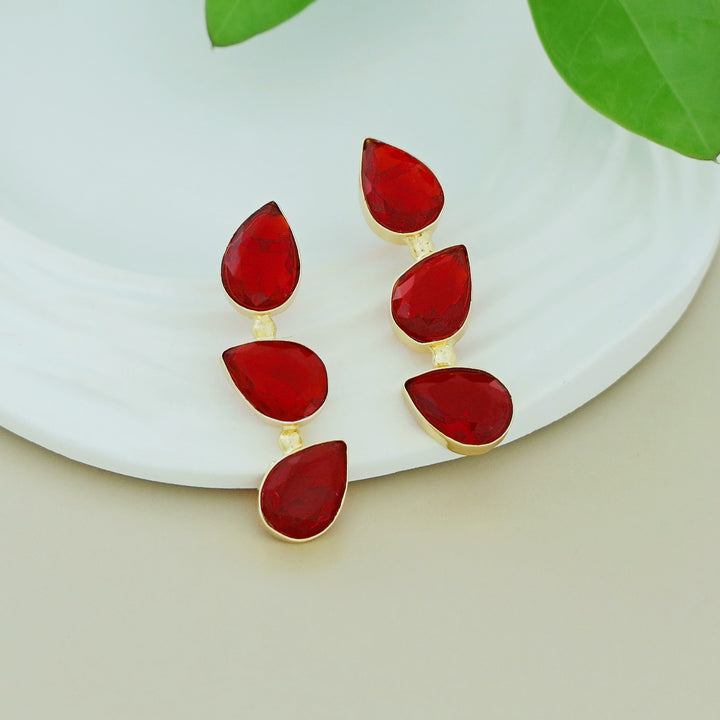 Zoya Tri Drop Glossy Earring