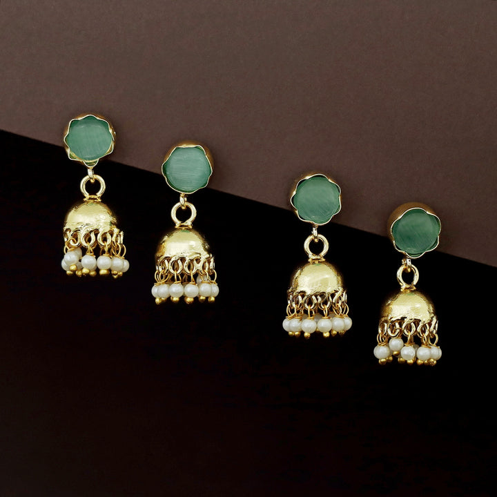 Nayeli Golden Pearl Jhumka