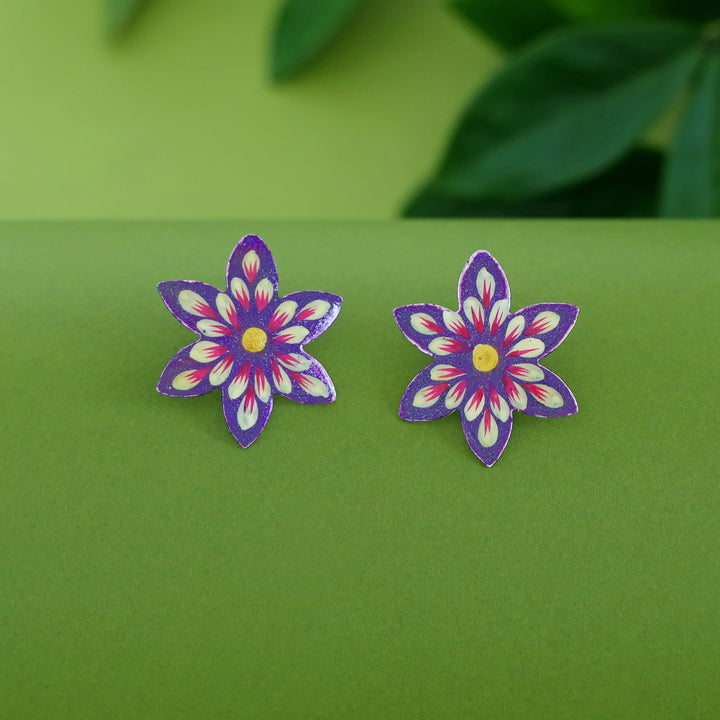 Miliyana Flower Hand Painted Earring