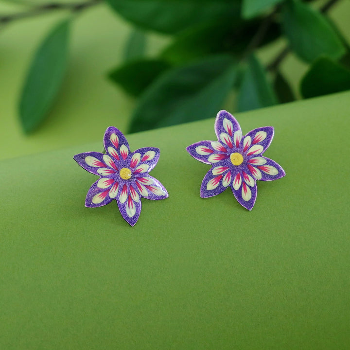 Miliyana Flower Hand Painted Earring