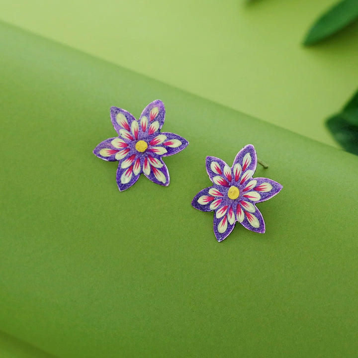 Miliyana Flower Hand Painted Earring