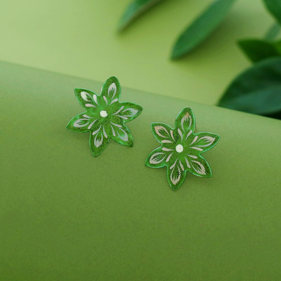 Miliyana Flower Hand Painted Earring