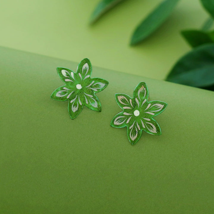Miliyana Flower Hand Painted Earring
