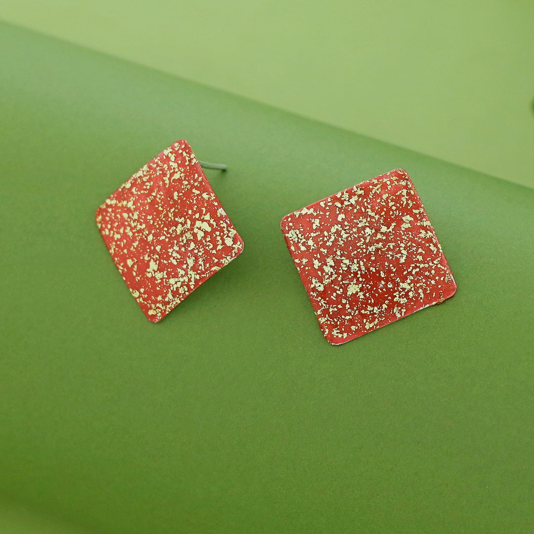 Camila Diamond Hand Painted Glittery Earring