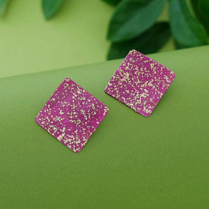 Camila Diamond Hand Painted Glittery Earring