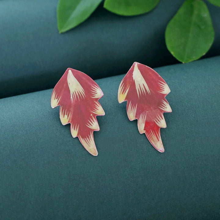 Alena Hand Painted Leafy Earring