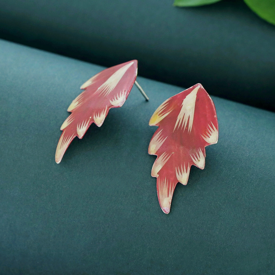 Alena Hand Painted Leafy Earring