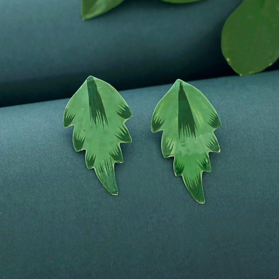 Alena Hand Painted Leafy Earring