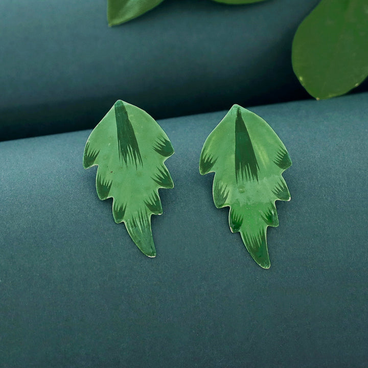 Alena Hand Painted Leafy Earring