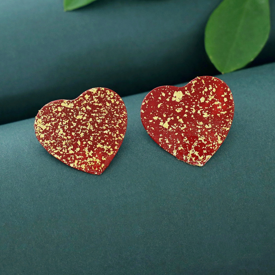 Zea Love Hand Painted Glittery Earring