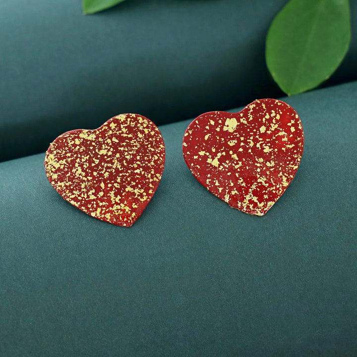Zea Love Hand Painted Glittery Earring