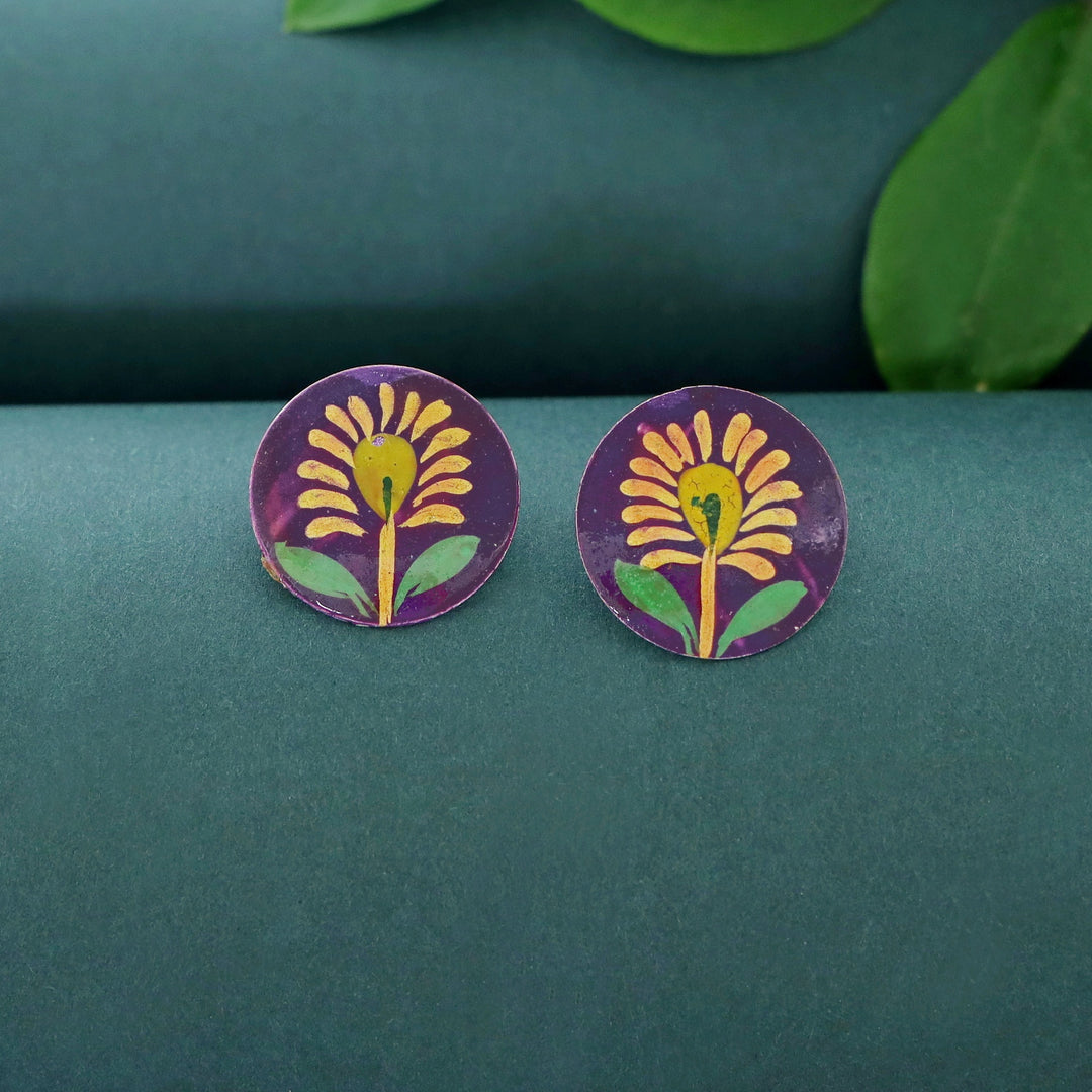 Hayana Circle Hand Painted Earring