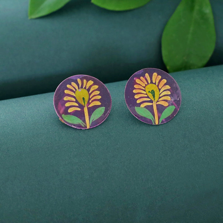 Hayana Circle Hand Painted Earring