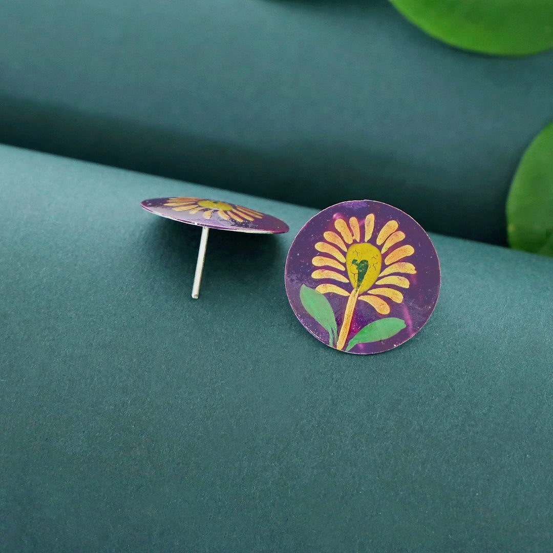 Hayana Circle Hand Painted Earring