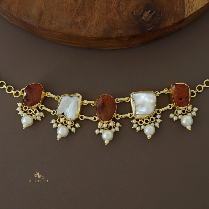 Bethany Raw Stone With Baroque Choker