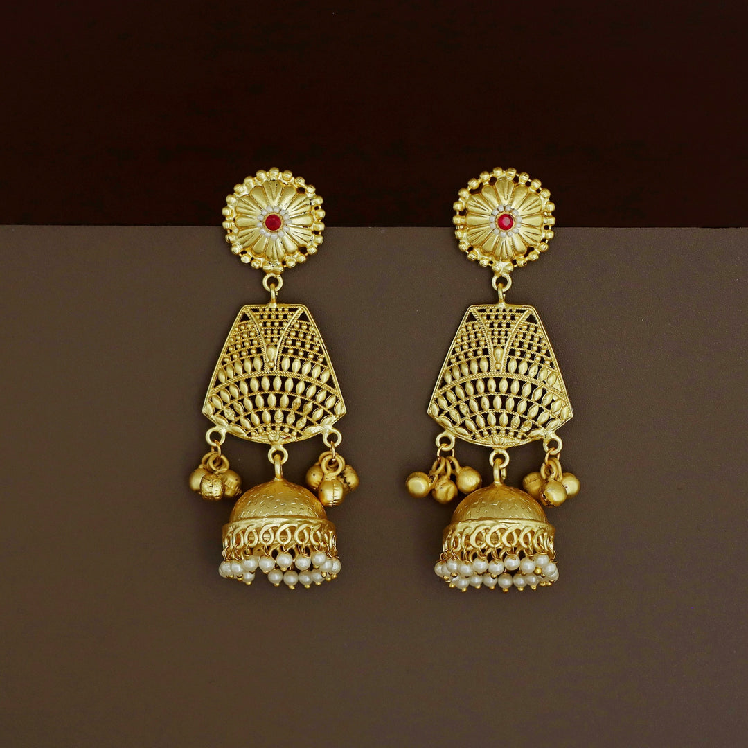 Ravina Mini Pearl Ghunguroo Kashmiri Jhumka