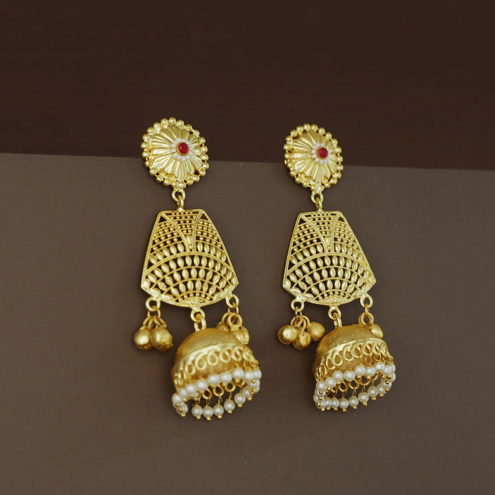 Ravina Mini Pearl Ghunguroo Kashmiri Jhumka