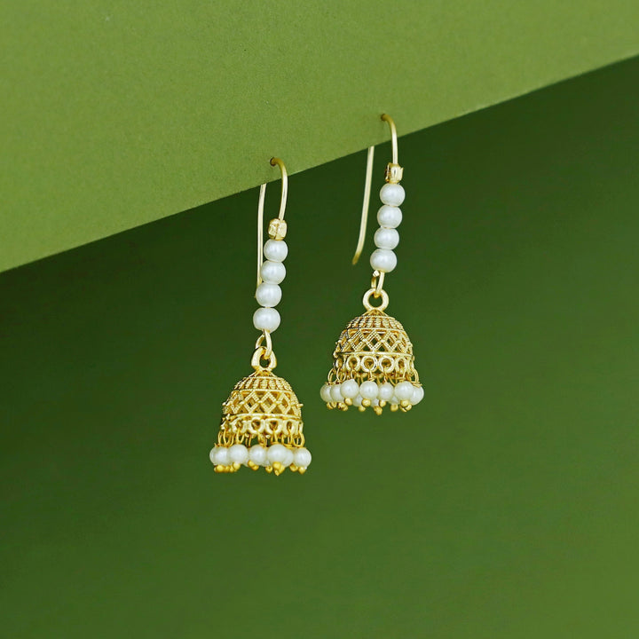 Takshvi Tetra Pearl Jhumka Drop