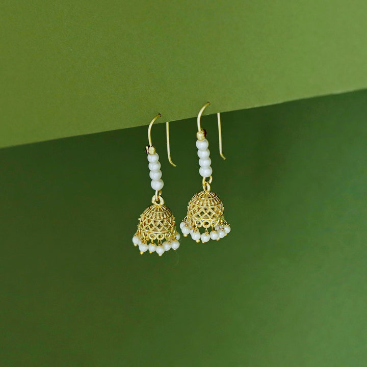 Takshvi Tetra Pearl Jhumka Drop