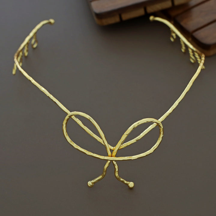 Jobina hammered Bow Hair Crown Band