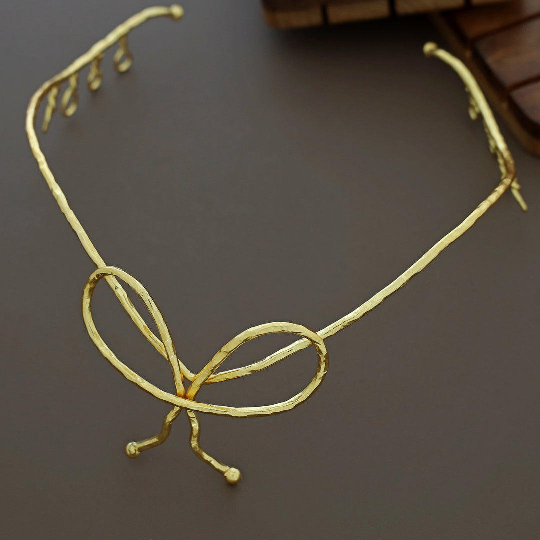 Jobina hammered Bow Hair Crown Band