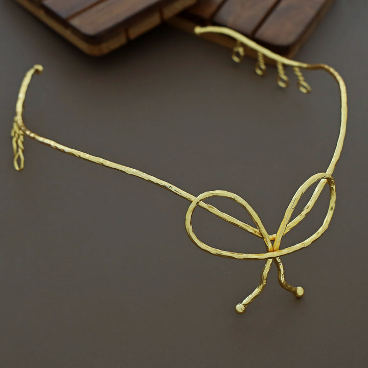 Jobina hammered Bow Hair Crown Band