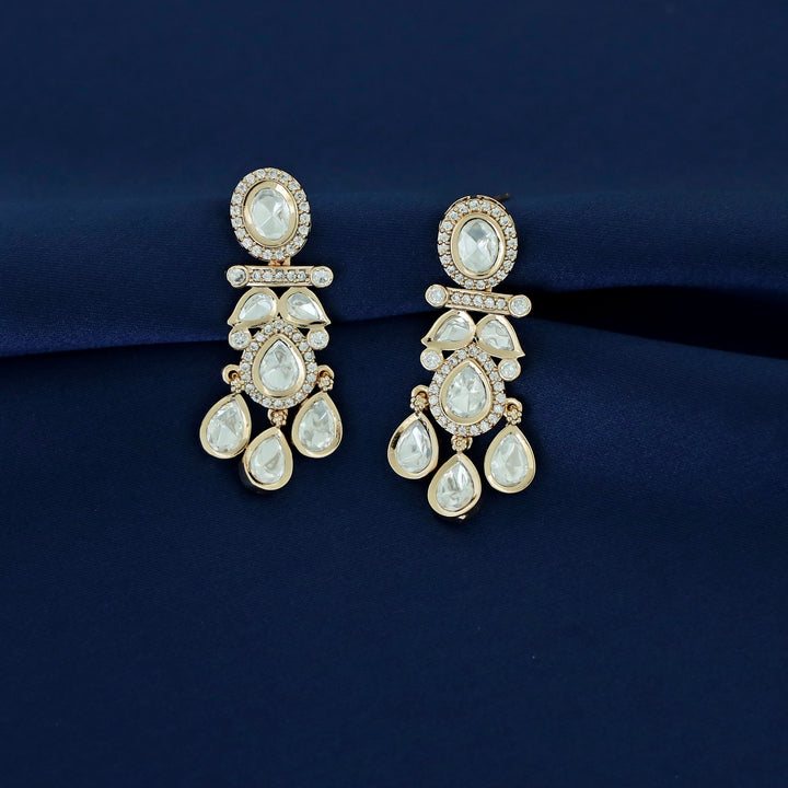Tanavi Kundan Tri Drop Earring
