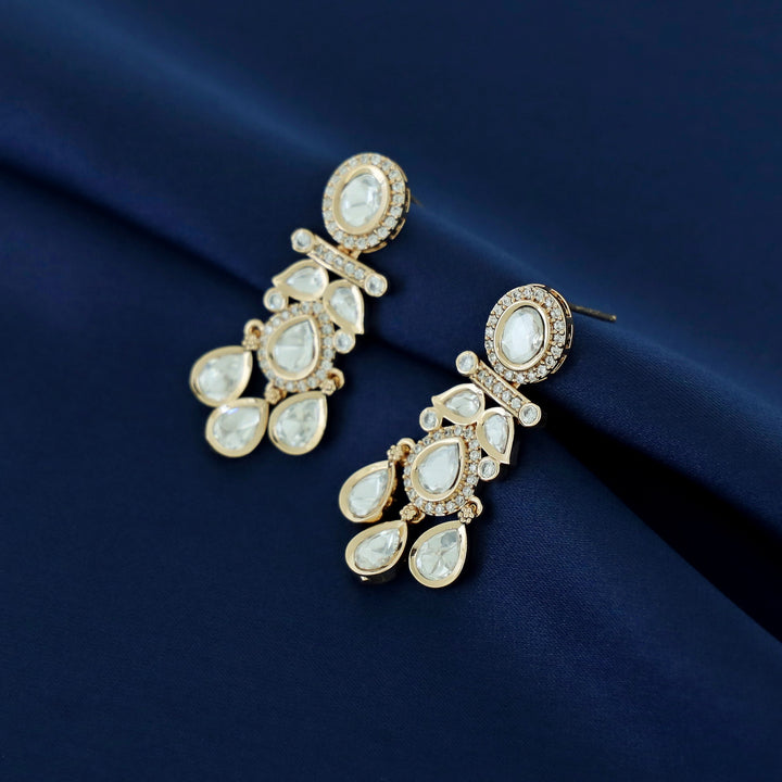 Tanavi Kundan Tri Drop Earring