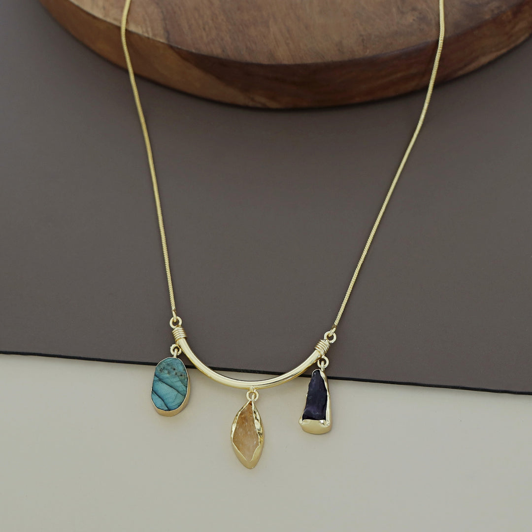 Amba Three Stone Neckpiece