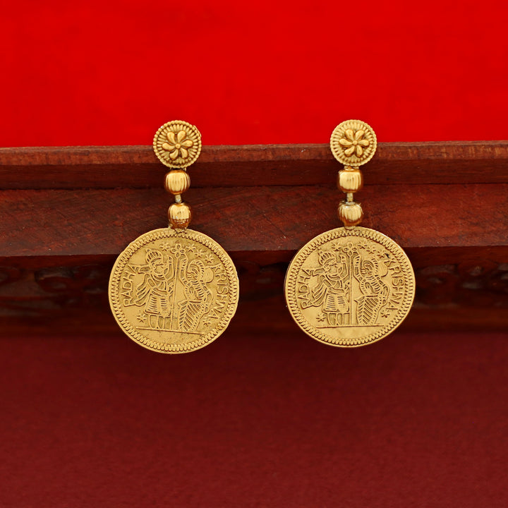 Vasudha Radha Krishna Reversible Kashi Neckpiece With Earring