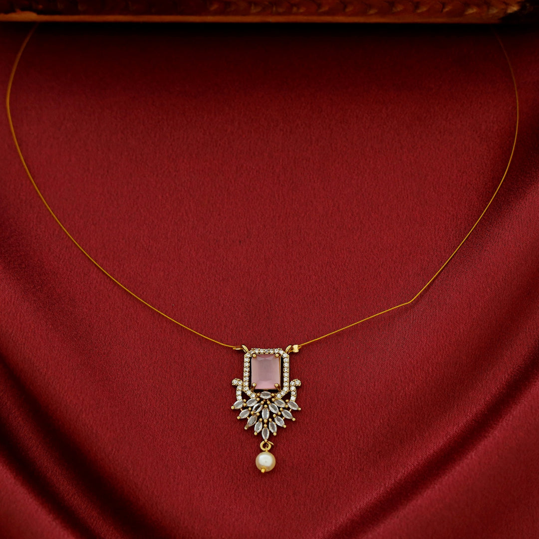 Dilsha AD Stone Pearl String Neckpiece