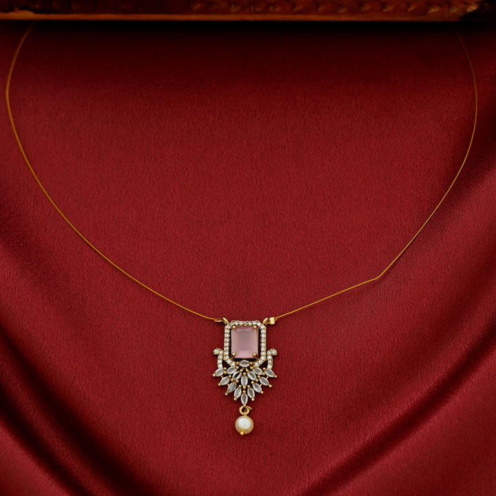 Dilsha AD Stone Pearl String Neckpiece