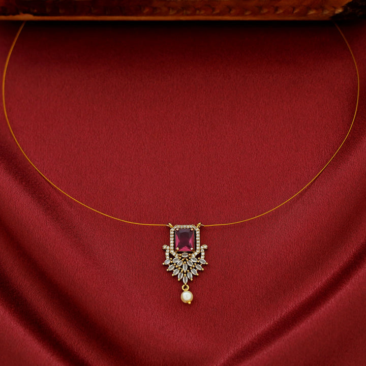 Dilsha AD Stone Pearl String Neckpiece